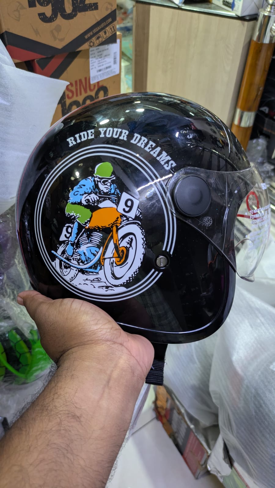 STUDDS JET 50 OPENFACE HELMET - short visor