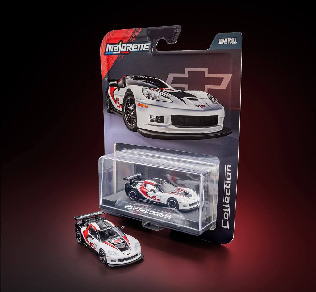 2005 Chevrolet corvette c6r white black majorette premium Diecast