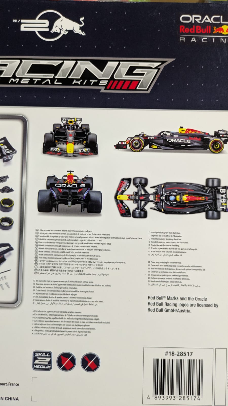 1:24 BBURAGO ORACLE REDBULL RACING RB20 Model kits(43 parts)