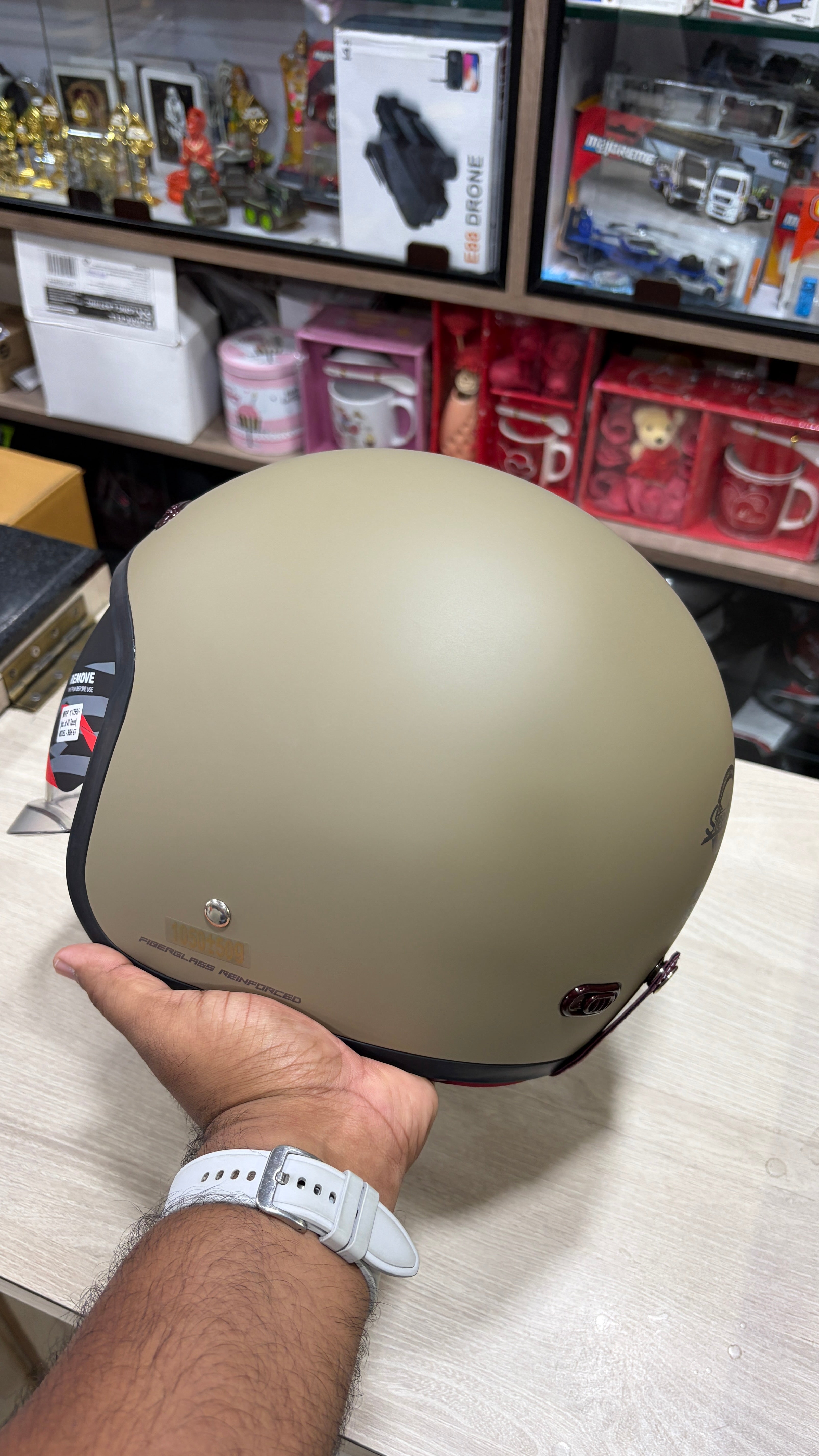Steelbird sbh67 openface Helmet DESERT STORM vintage dot 5.0(Extra visor free)