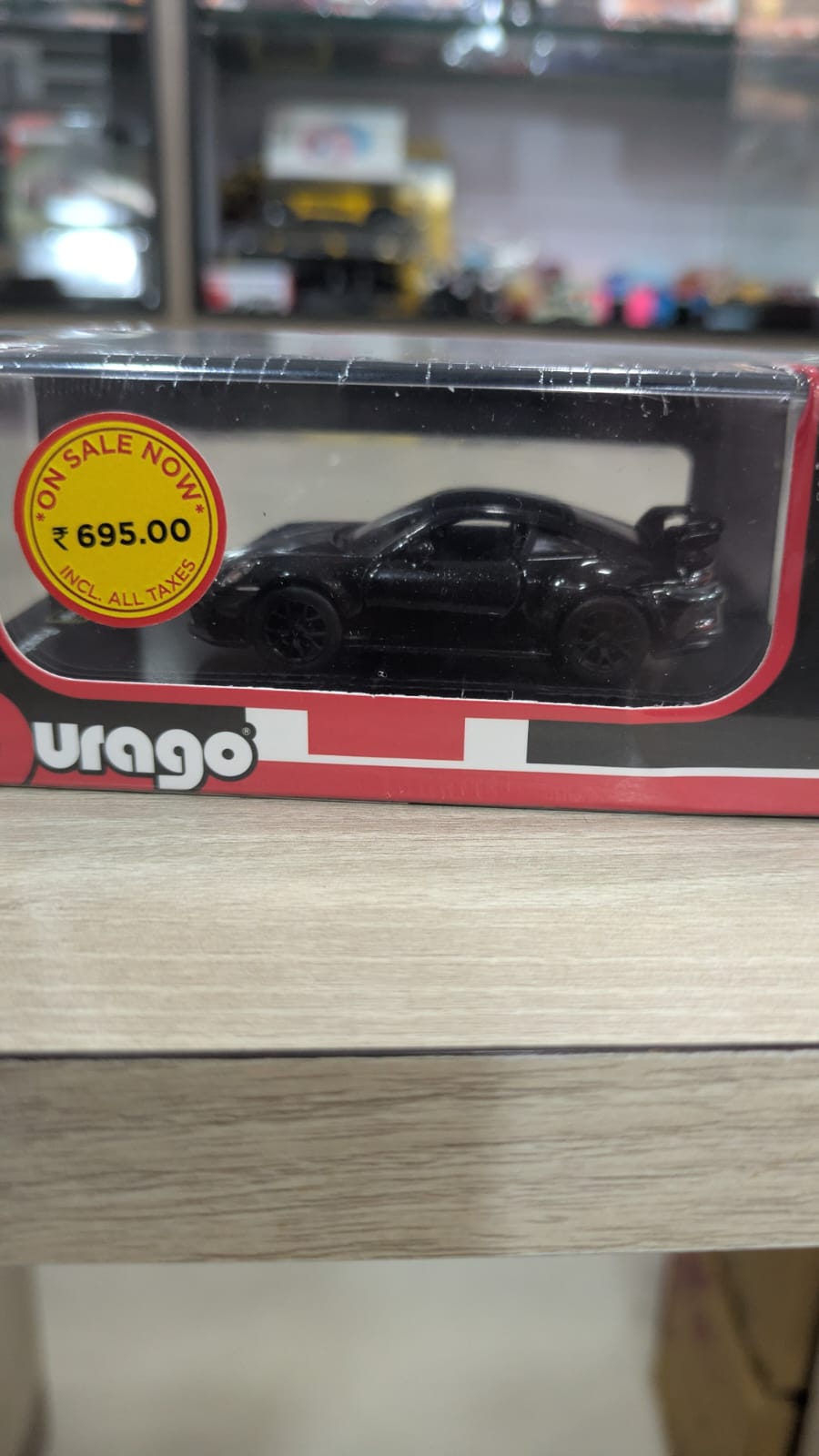 1:64 bburago Porsche 911 GT3 Diecast car (acrylic box packing) - Black