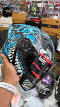 Steelbird SBA20 Darco(with inner smoke sunshield)full face modular helmet jazz matt blue colour