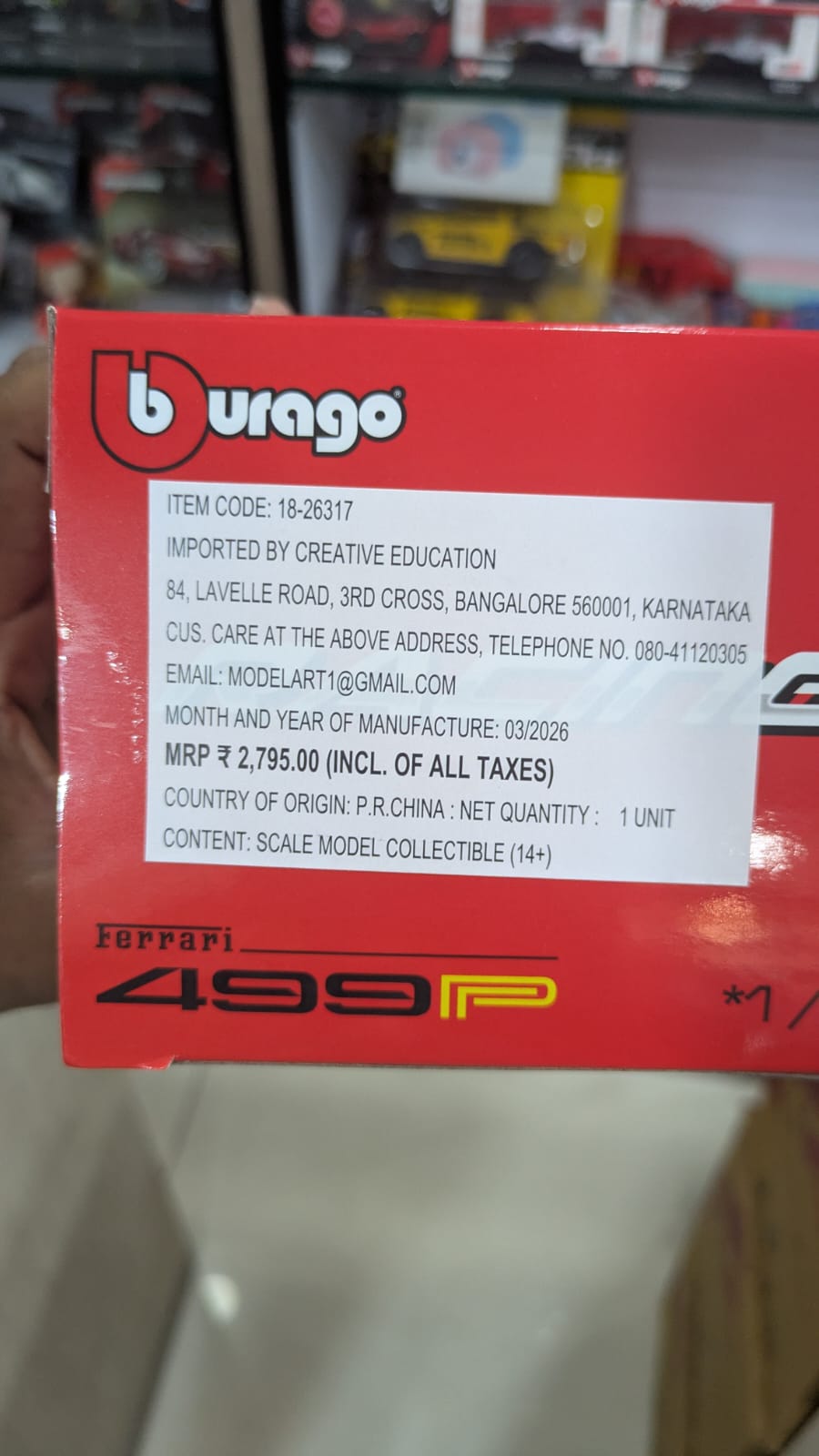 1:24 bburago Ferrari 499P red Diecast