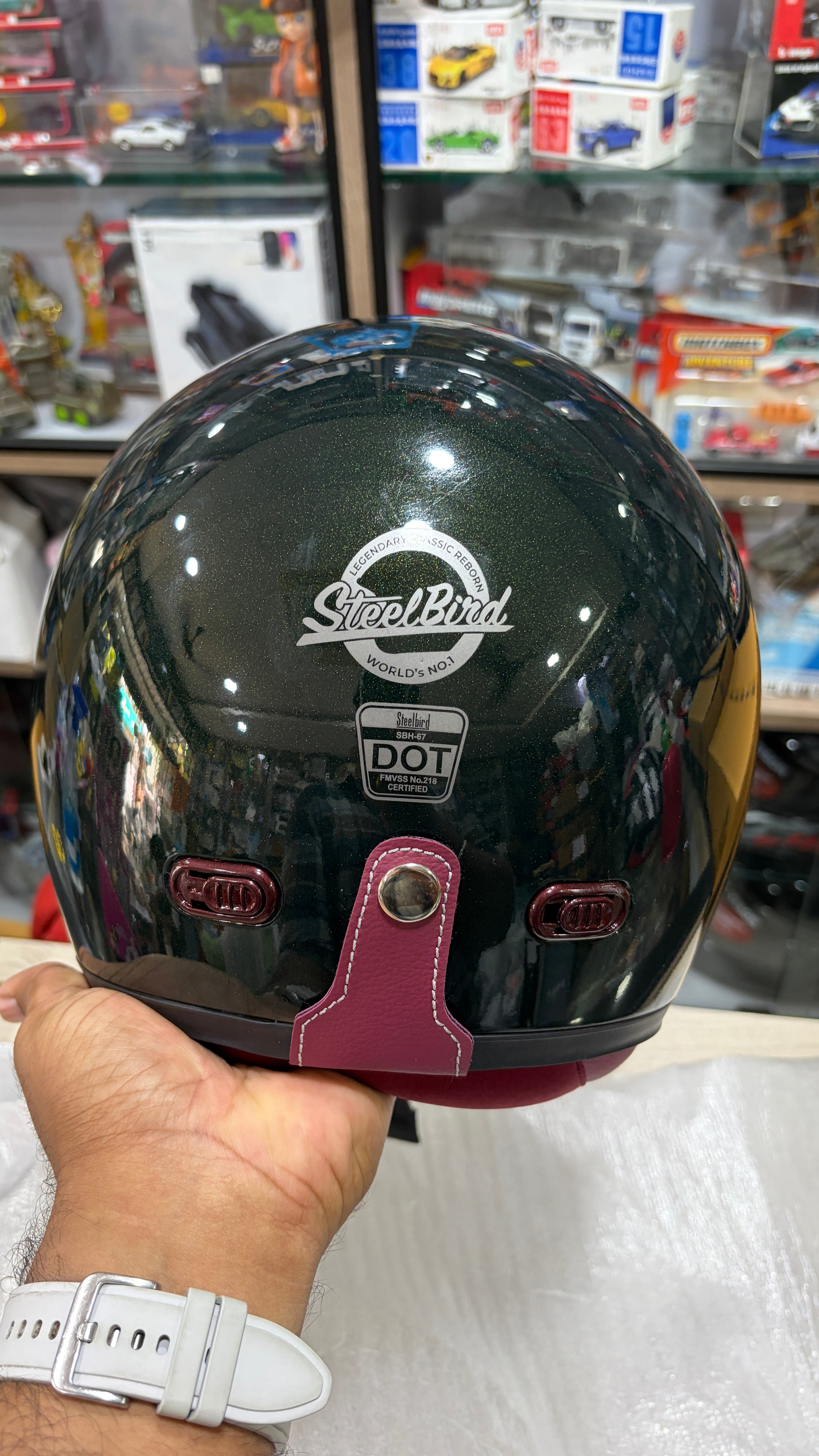 Steelbird sbh67 openface helmet vintage dot 5.0(free extra visor )