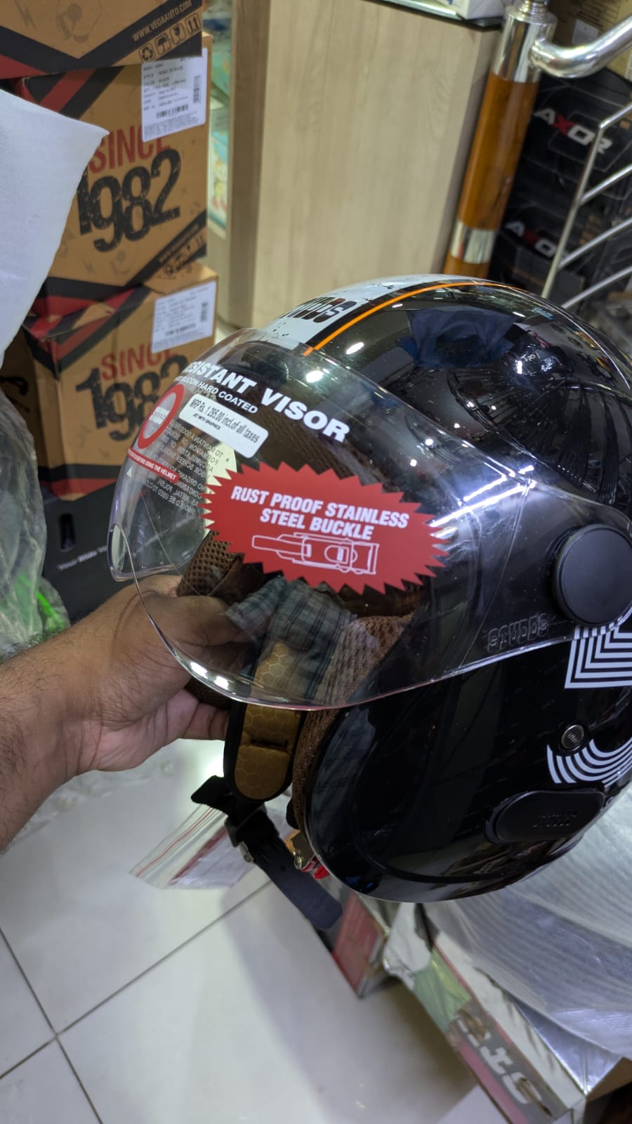 STUDDS JET 50 OPENFACE HELMET - short visor