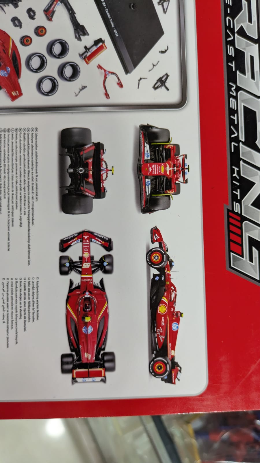 1:24 bburago F1 Ferrari SF24 CARLOS SAINZ Model kits (44 parts )