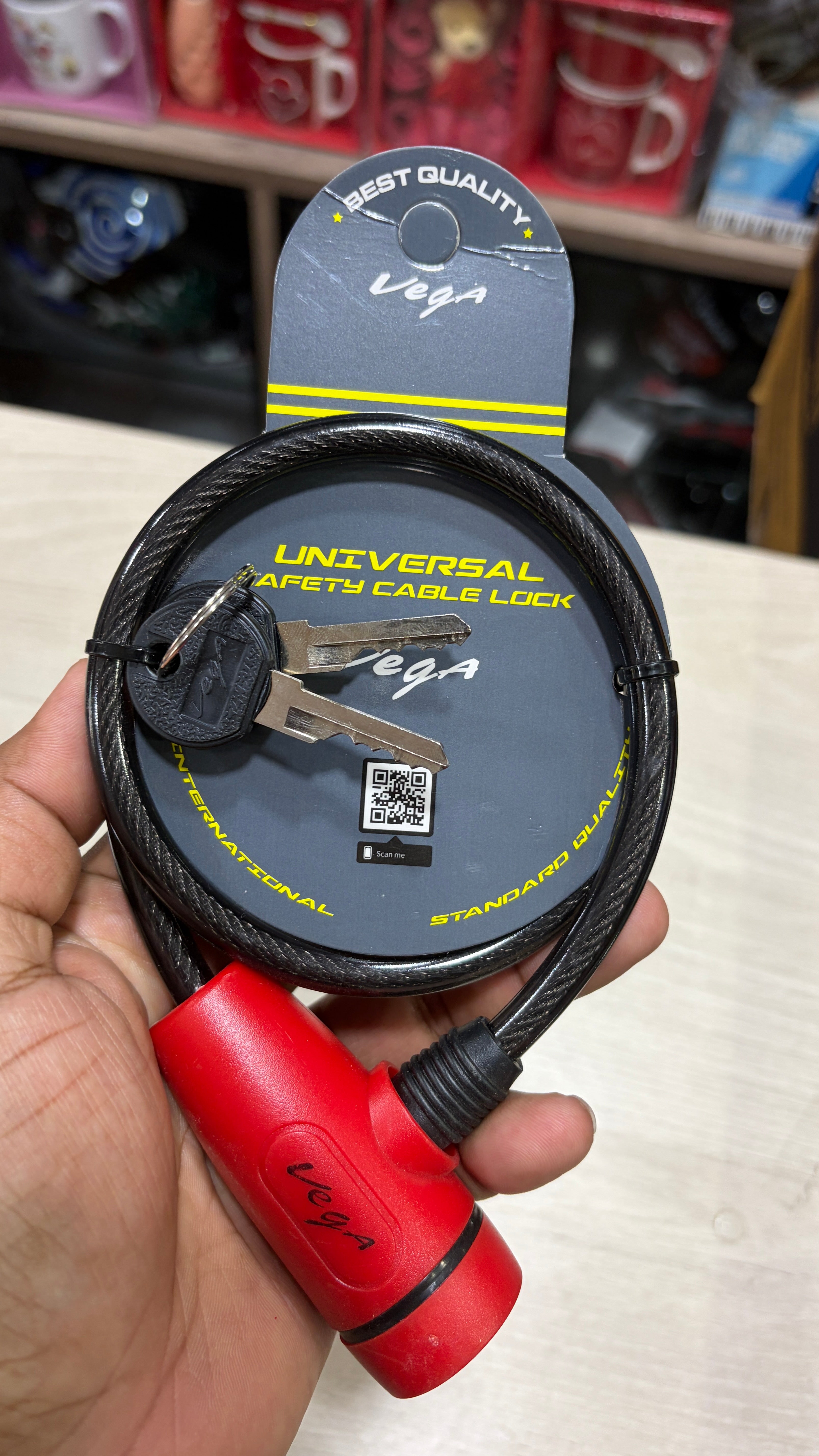 Vega helmet cable lock(mix random colour)