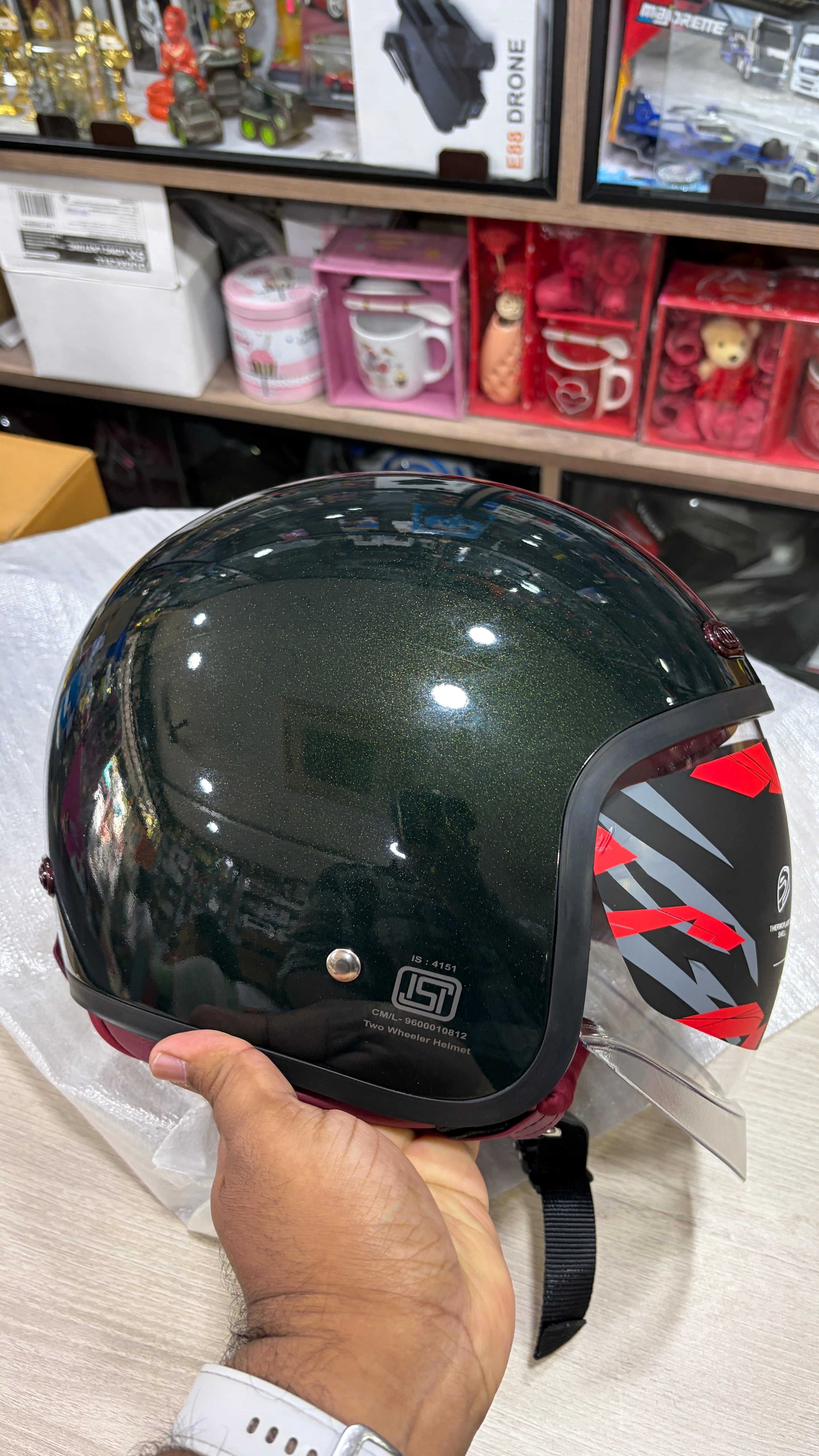 Steelbird sbh67 openface helmet vintage dot 5.0(free extra visor )
