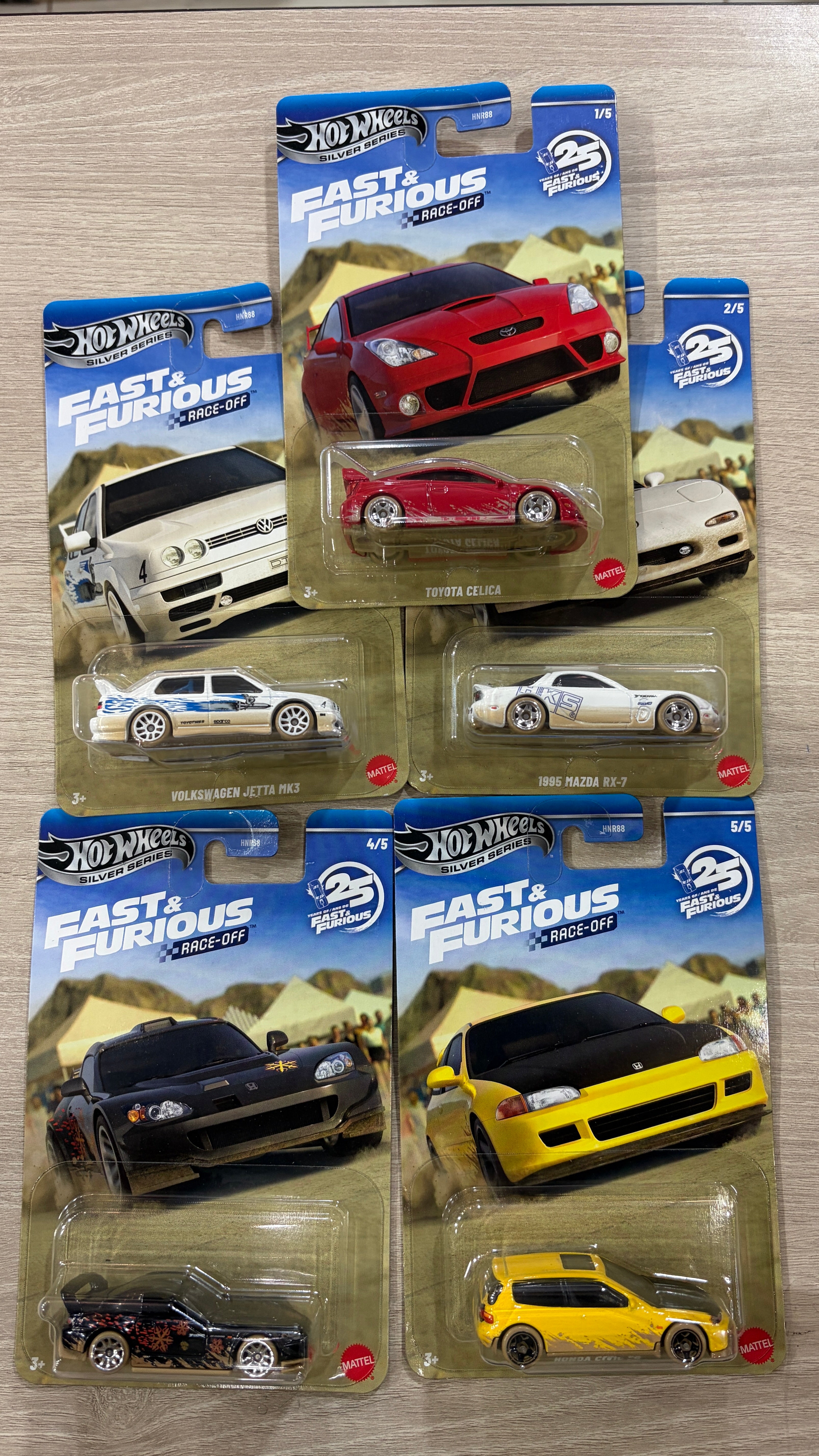 Hotwheels FAST AND FURIOUS silver series each mrp299