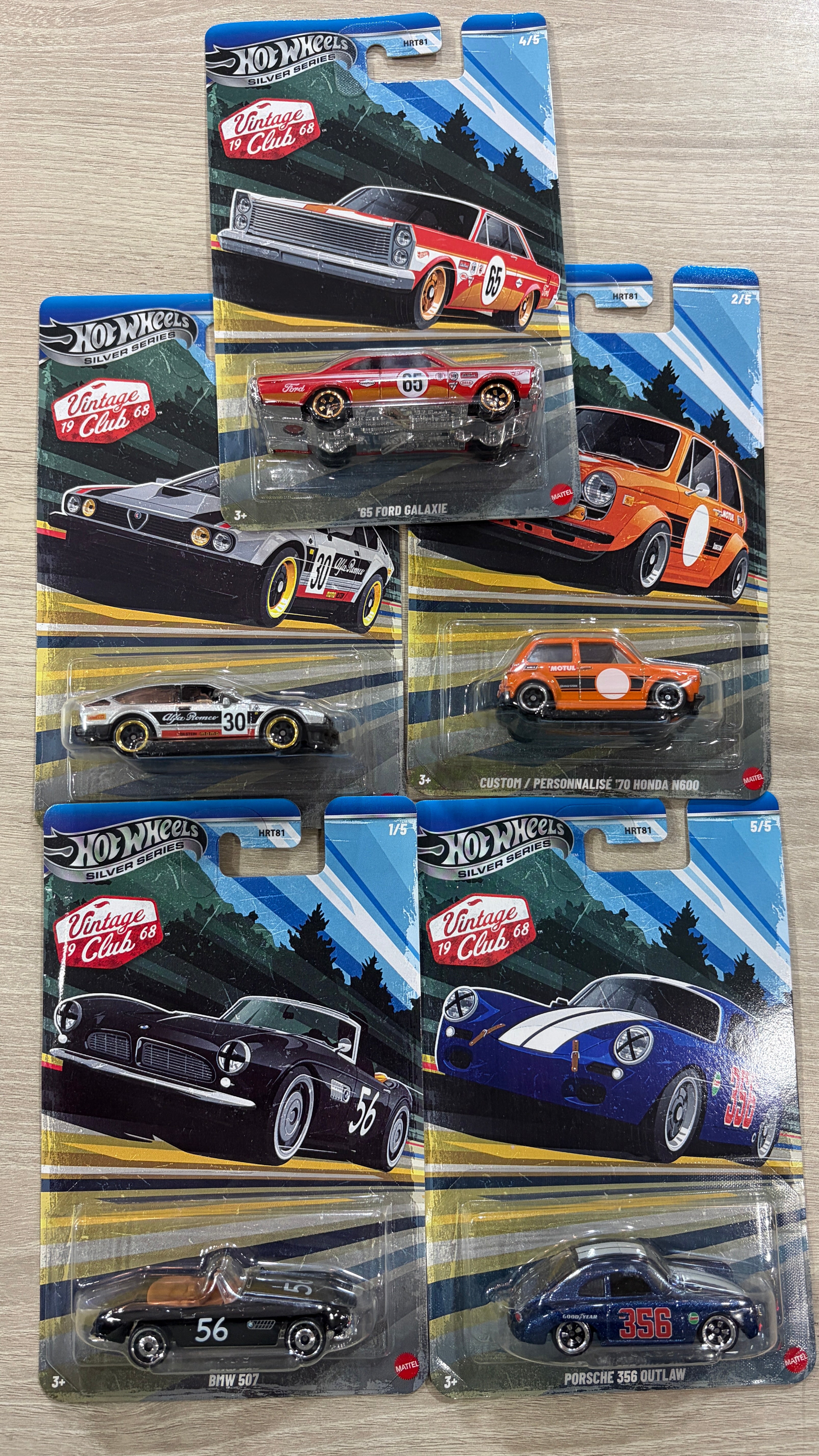 Hotwheels Vintage club silver series each Mrp 299