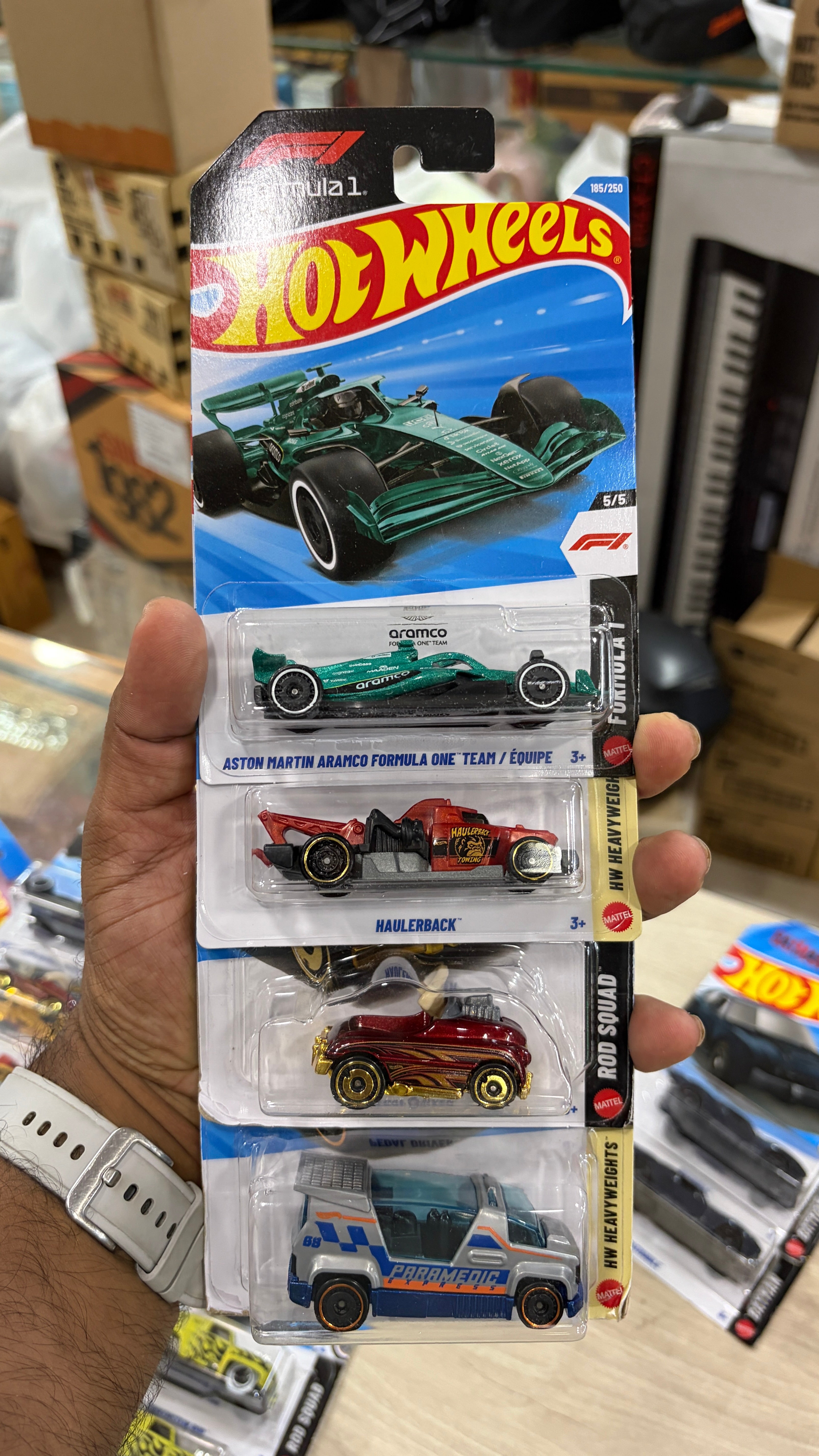 Hotwheels F1 aston combo