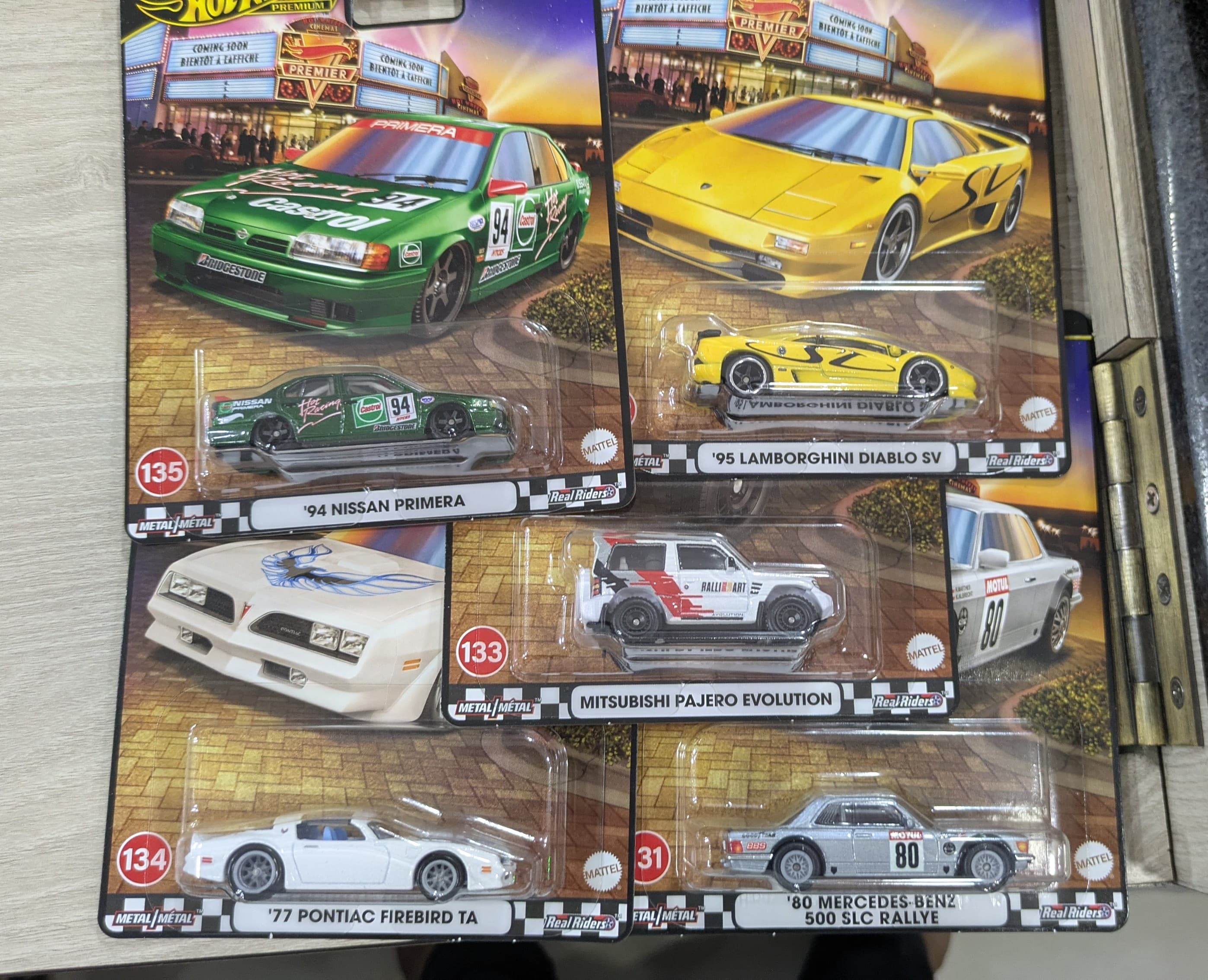 HotWheels premium Boulevard Set of 5 Premium 1:64 Scale
