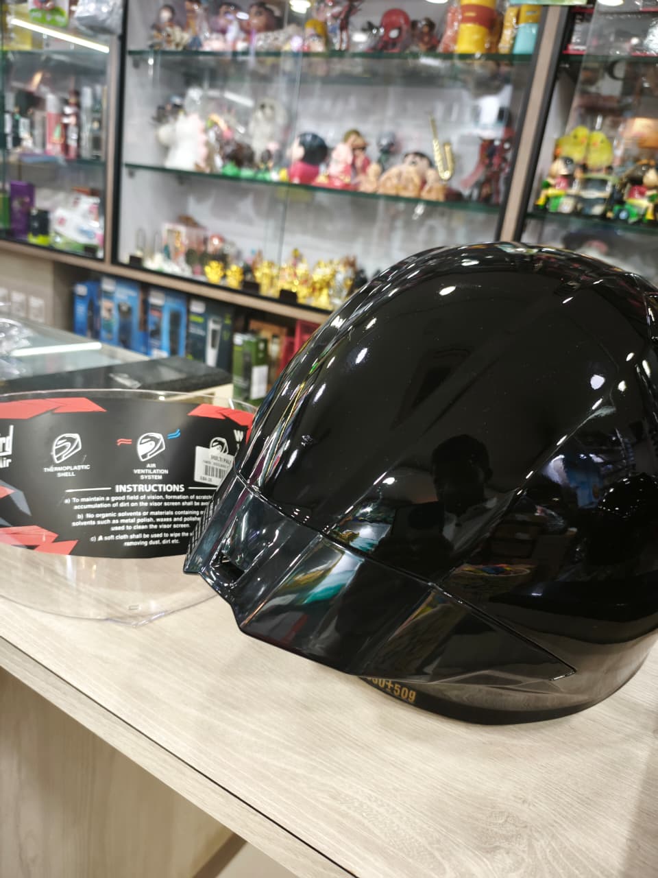 Steelbird SBA-20 glossy Black Modular Helmet(with free smoke visor )