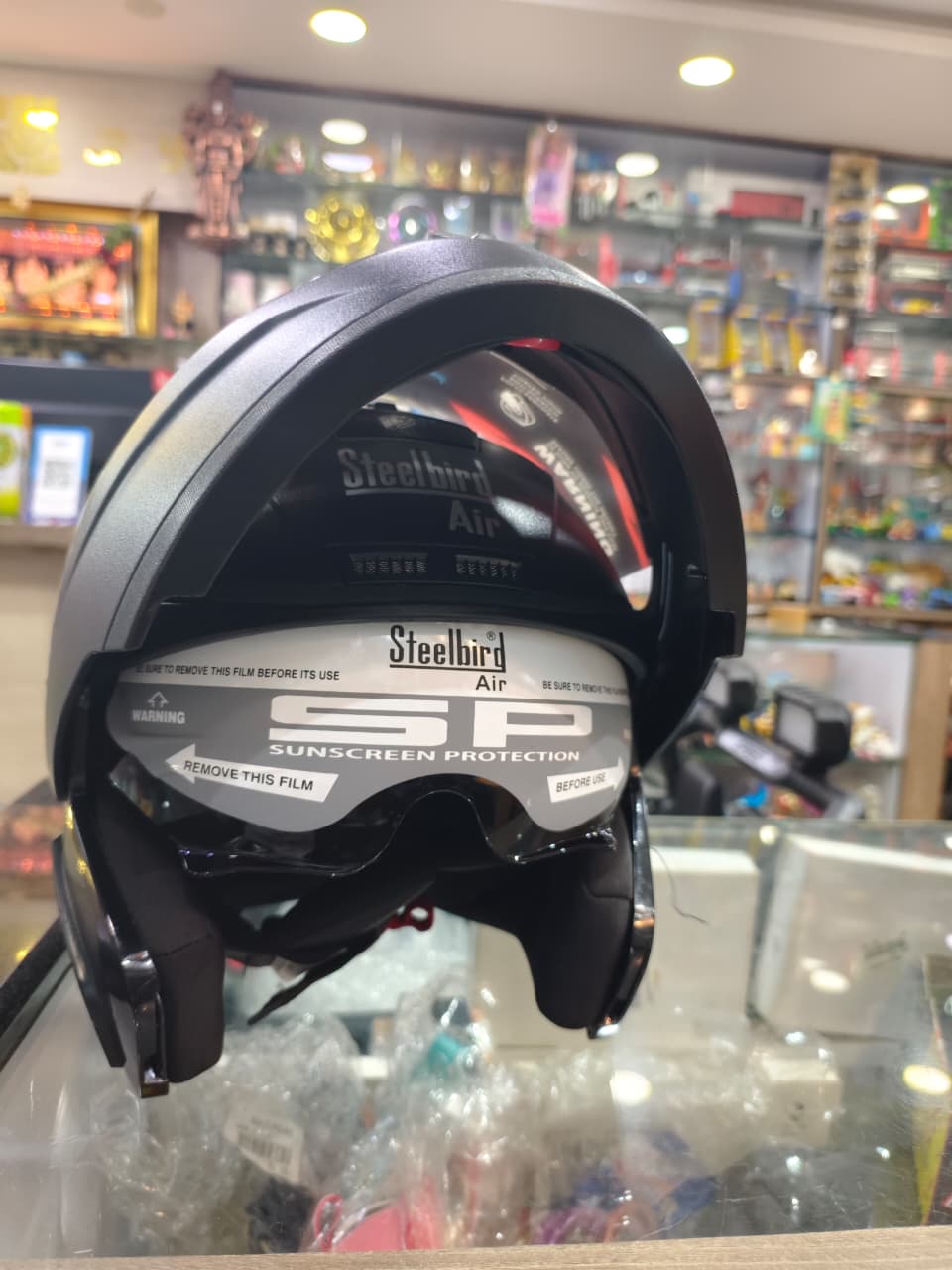 Steelbird sba7 flip up helmet(rough finish)