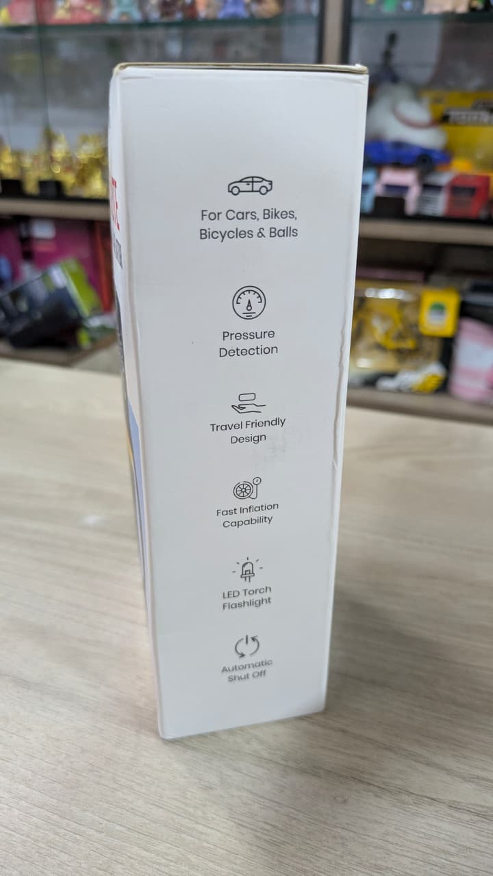 Portable tyre inflator vayu 5.0 lite Portronics  ( power source by 12v cigarette lighter)