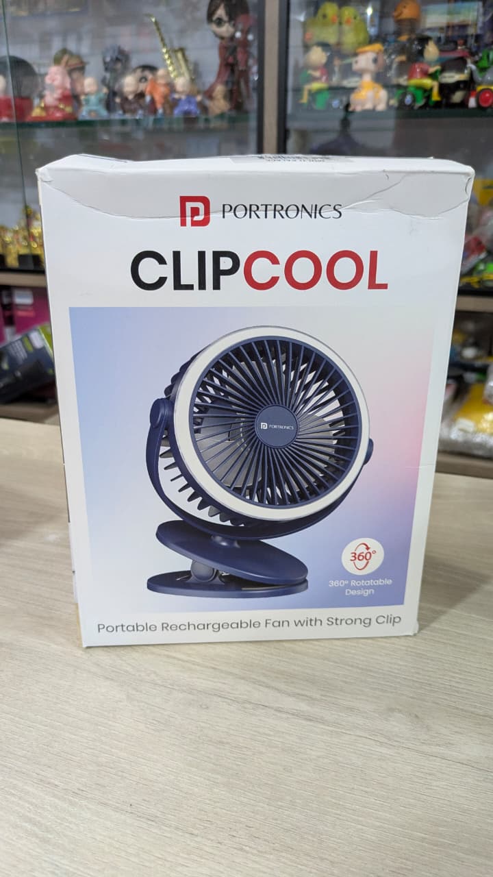 Portronics portable clip cool rechargeable fan