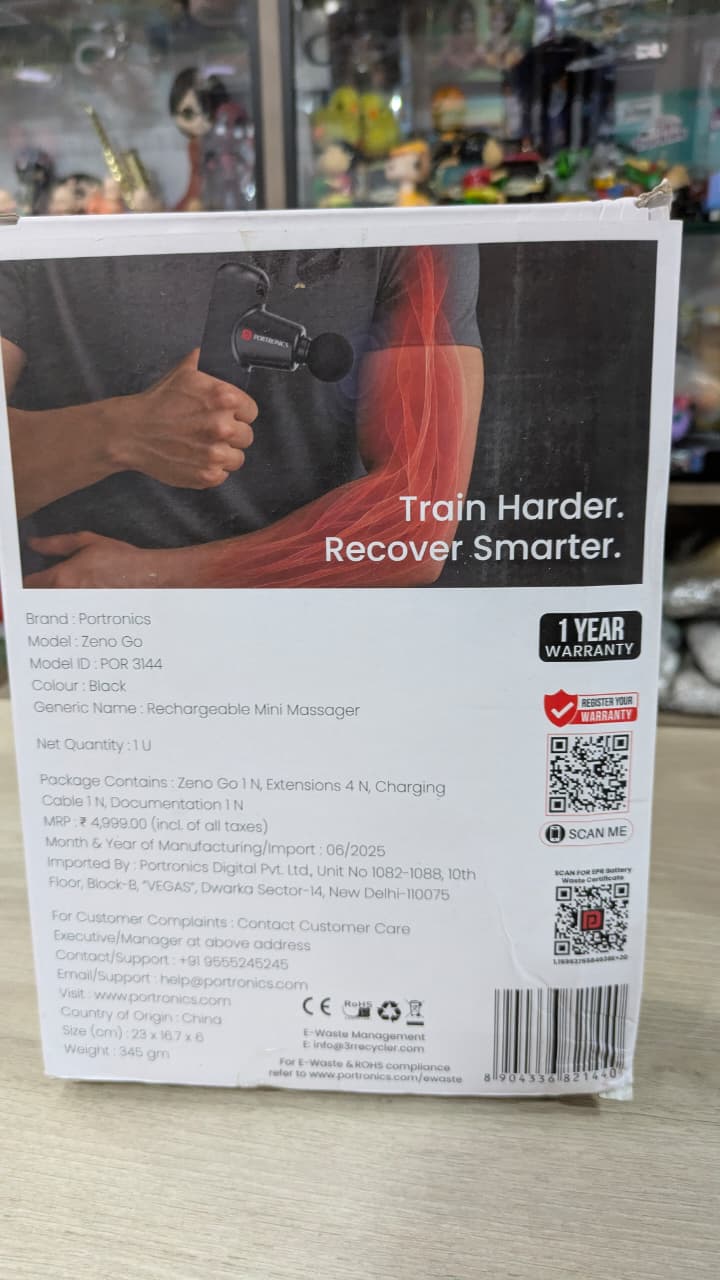 Portronics zen go rechargeable mini massager