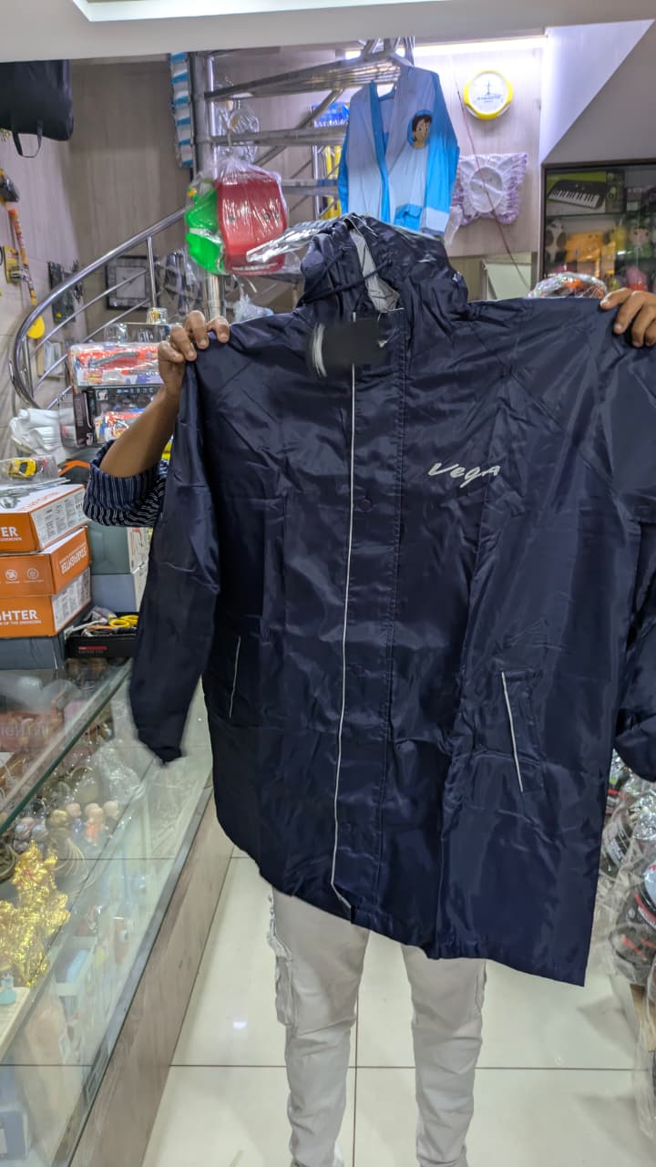 Vega jazz rain wear navy blue(with free size pant)