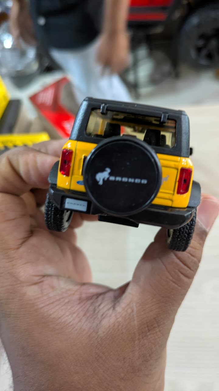 1:32 scale Ford Bronco Badlands 2dr yellow RMZ