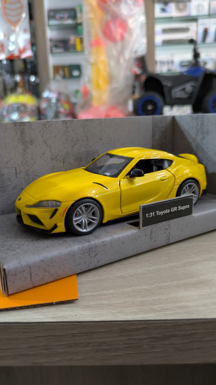 1:32 SCALE TOYOTA GR SUPRA YELLOW MSZ CARS
