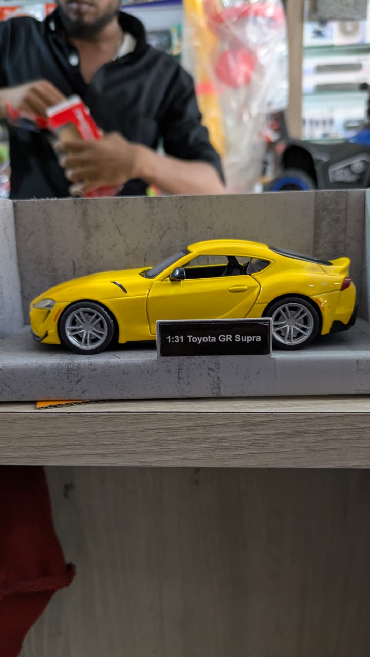 1:32 SCALE TOYOTA GR SUPRA YELLOW MSZ CARS
