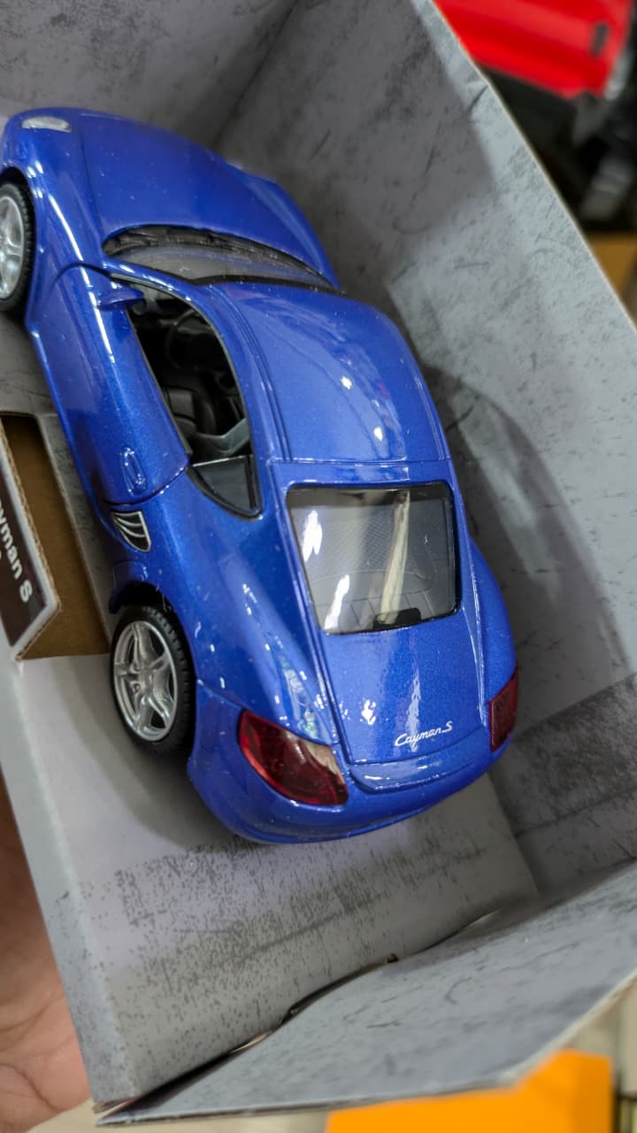 1:32 scale Porsche cayman blue MSZ cars