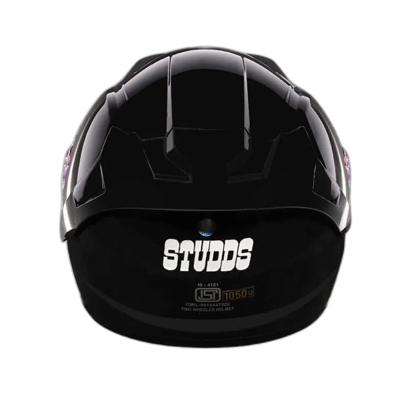 Studds Raider super glossy black full face helmet