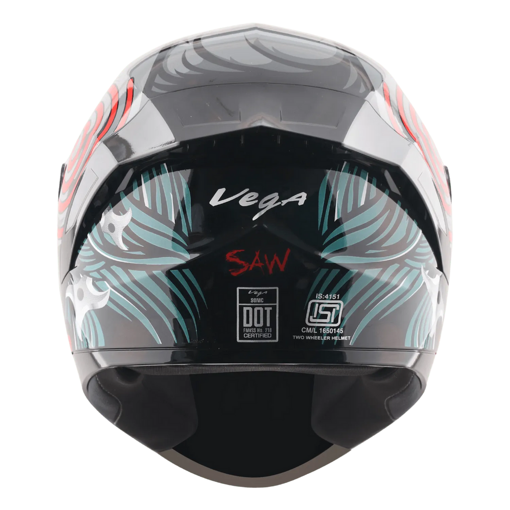 Vega sonic dx saw red full face helmet