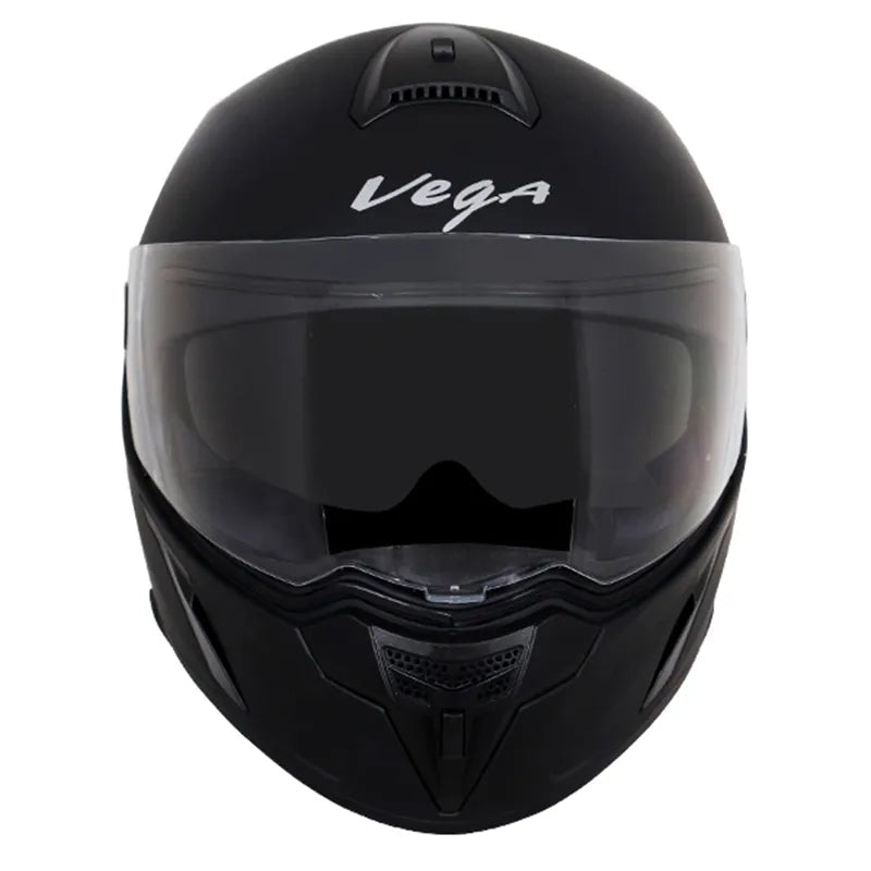Vega ryker dx dull mat black full face dual visor helmet