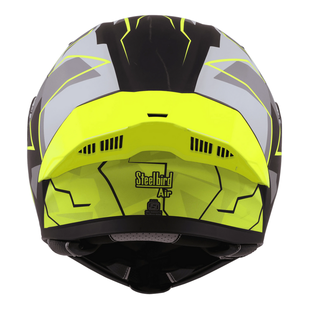 Steelbird sba20  Canva neon green flip up helmet
