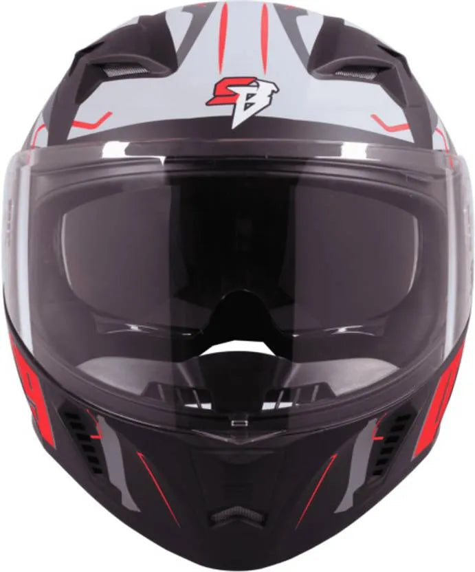 Steelbird sba20 Canvas black red flip up helmet