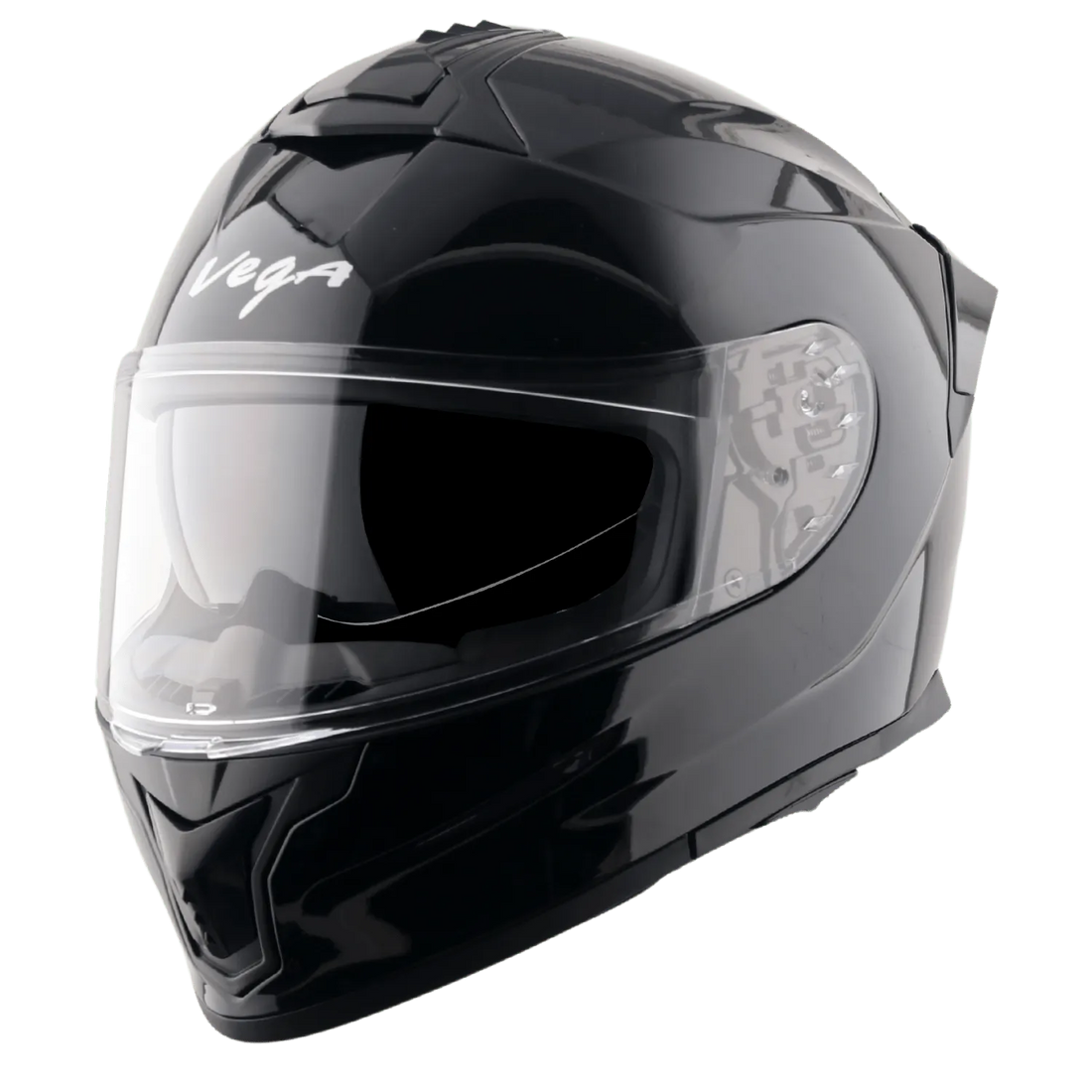 Vega Zap dx glossy black full face dual visor helmet