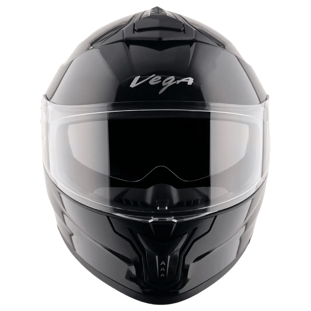 Vega Zap dx glossy black full face dual visor helmet