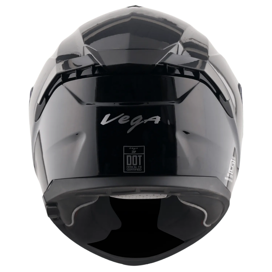 Vega Zap dx glossy black full face dual visor helmet