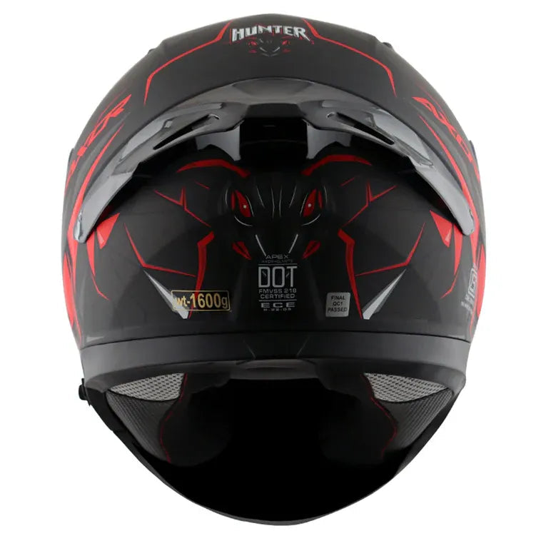 Axor apex Hunter glossy black red full face helmet