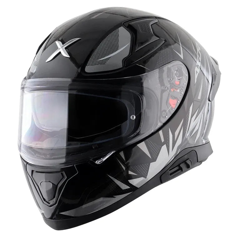 Axor apex glossy black grey full face helmet