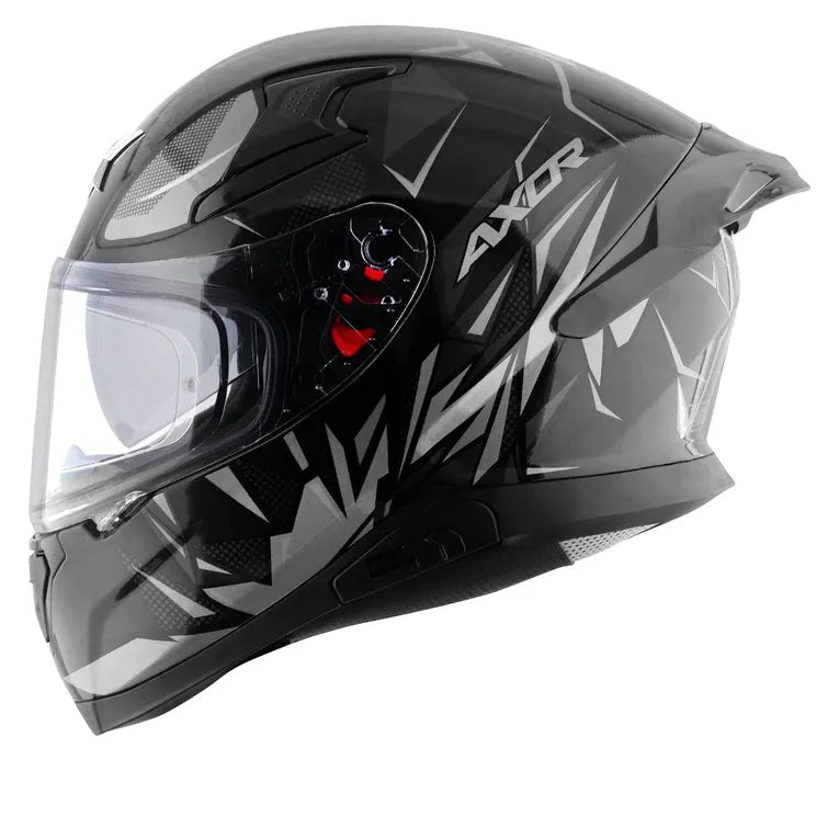 Axor apex glossy black grey full face helmet