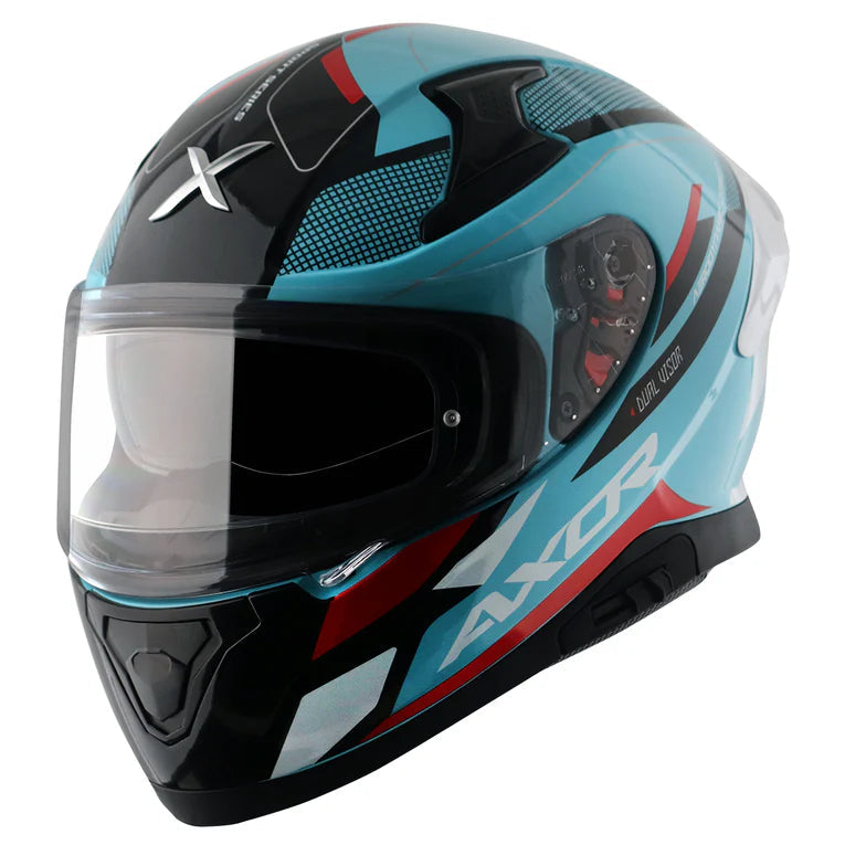 Axor Apex Turbine blue full face helmet