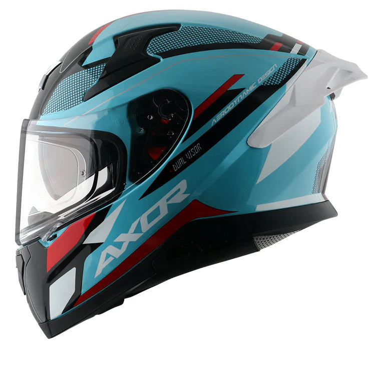 Axor Apex Turbine blue full face helmet