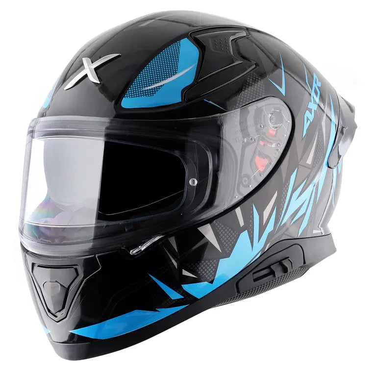 Axor Apex Hunter blue full face helmet