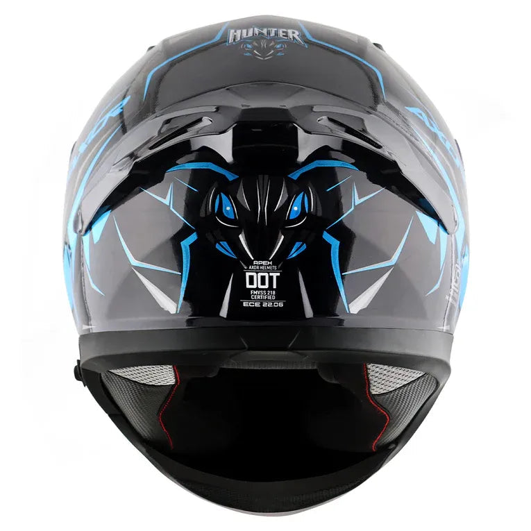 Axor Apex Hunter blue full face helmet