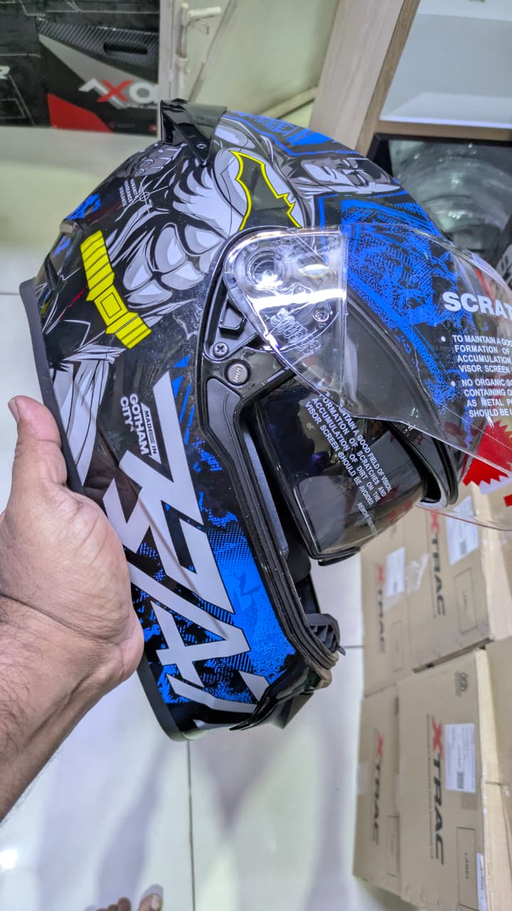 Studds Drifter Batman Edition Glossy blue black full face Helmet
