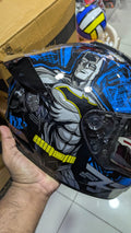 Studds Drifter Batman Edition Glossy blue black full face Helmet