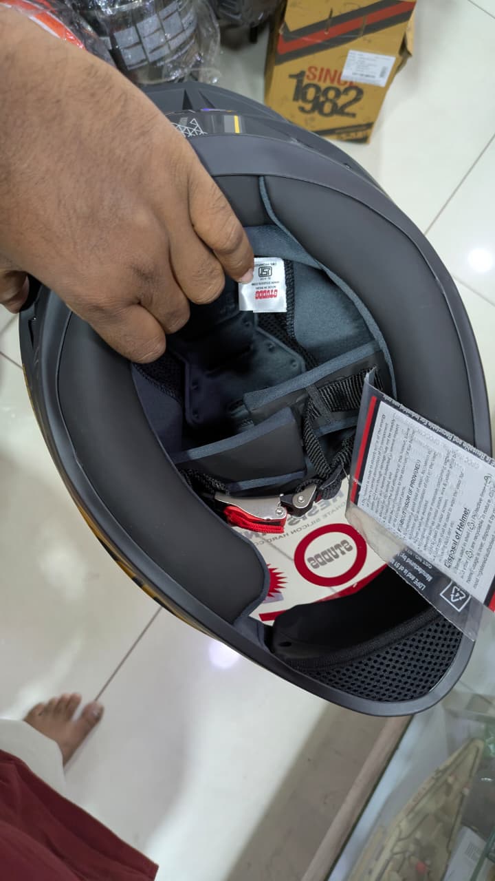 Studds Driftter Batman Edition matt finish red full face helmet