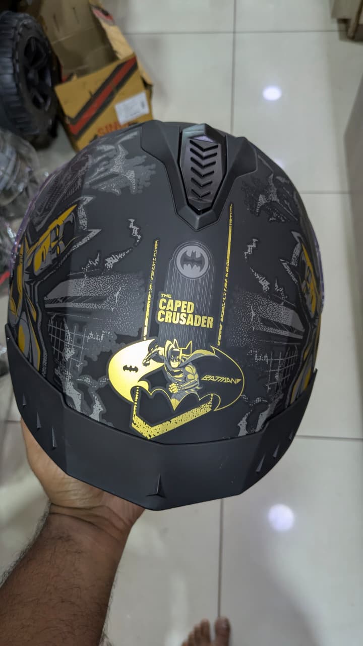 Studds Driftter Batman Edition matt finish gold yellow