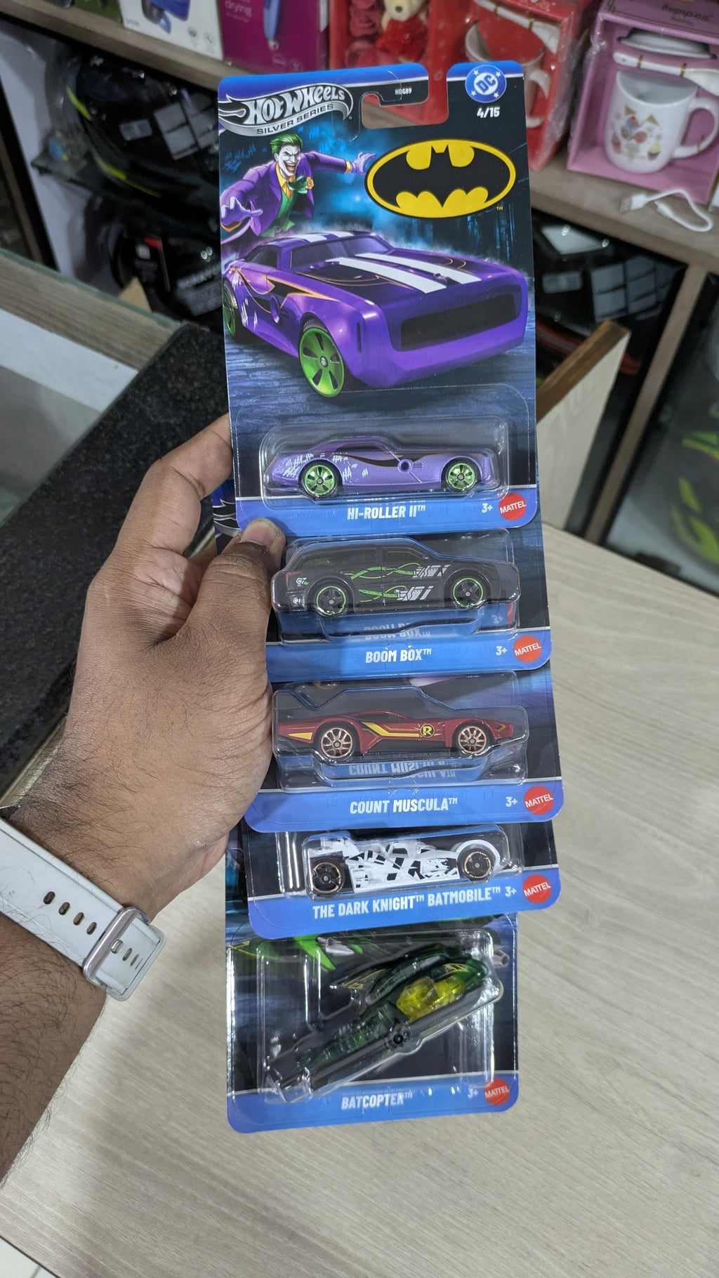 Hotwheels silver series batman dc mrp 5pcs set