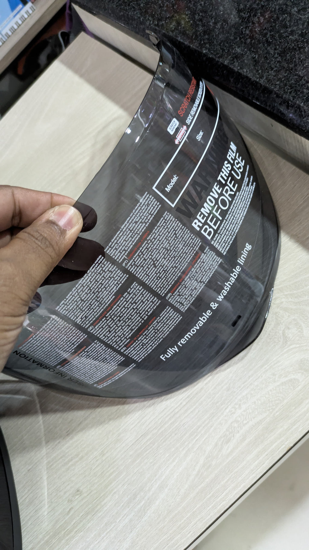 Vega bolt glossy black full face helmet(free any one visor)