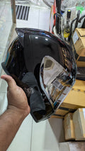 Vega bolt glossy black full face helmet( mirror visor fitted)