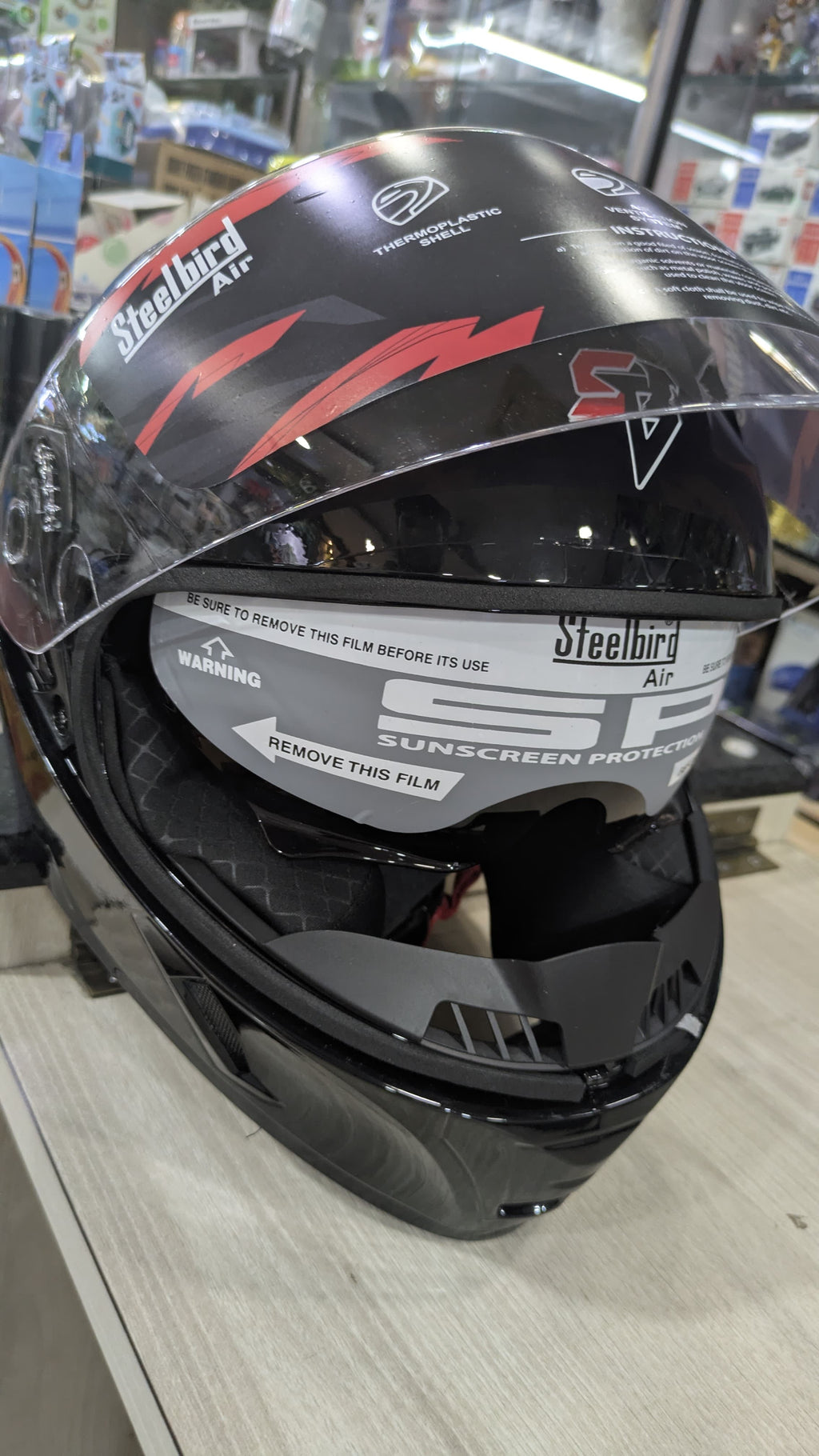 STEELBIRD SB11 LT (attached Led light option in spoiler) helmet