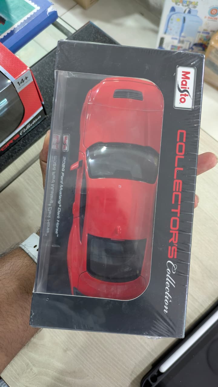 1:24 2024 Ford Mustang Dark Horse Diecast (acrylic Box packing) Red colour